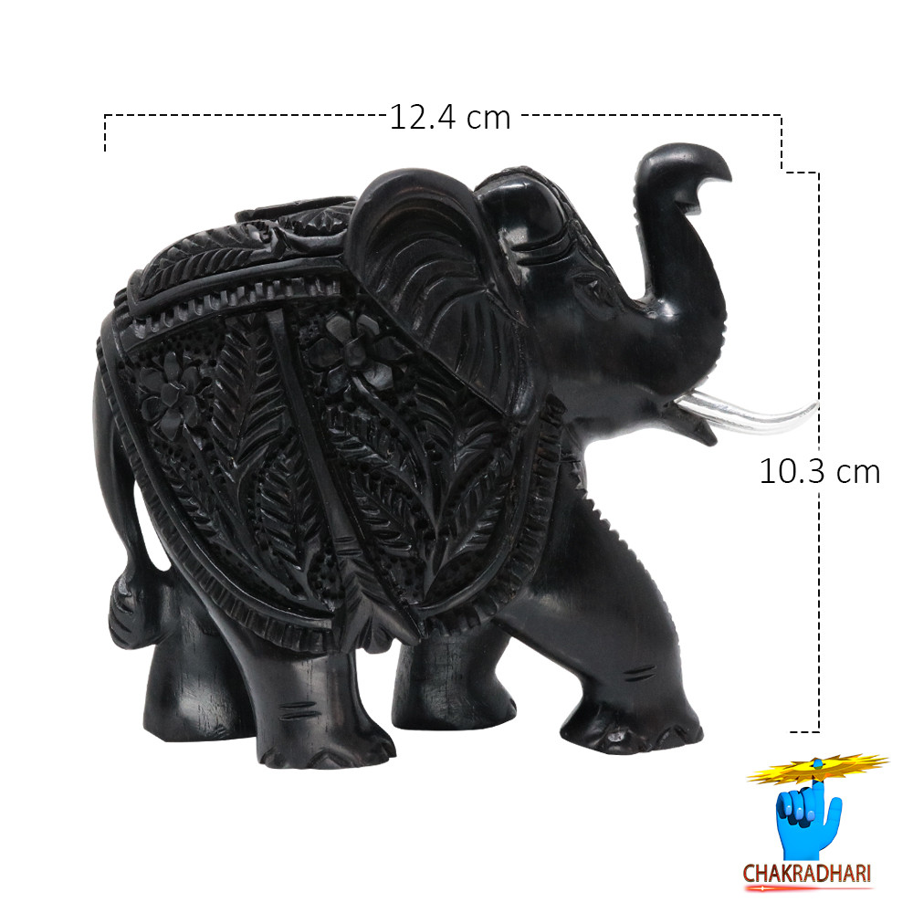 Ebony Divine Up Trunk Elephant -