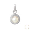 99.6%  Silver Full Moon Pearl Pendant - शुद्ध चाँदी पूर्णिमा मोती लॉकेट