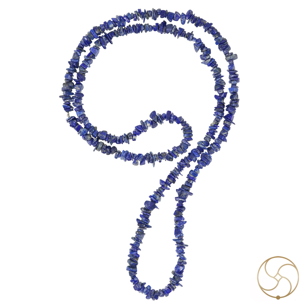Lapis Lazuli Chips Wearing Mala -
