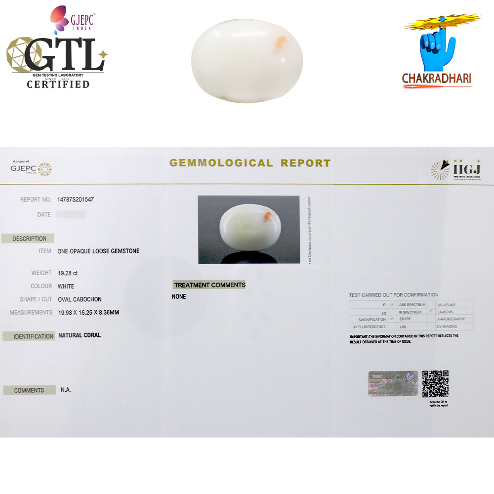 1928 Carats White Coral With Ring Or Pendant -   