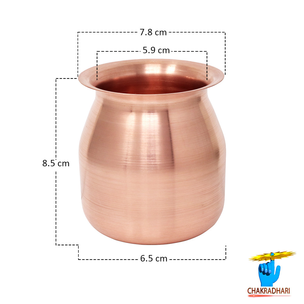 300 ml 999 Nepaliya Copper Ghanti Lota 175 Gm -
