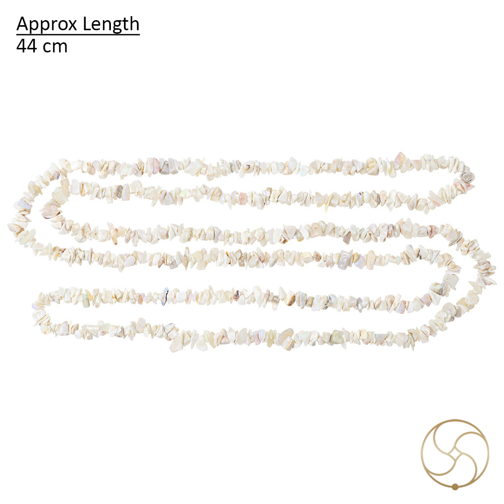 Opal Chips Wearing Mala -