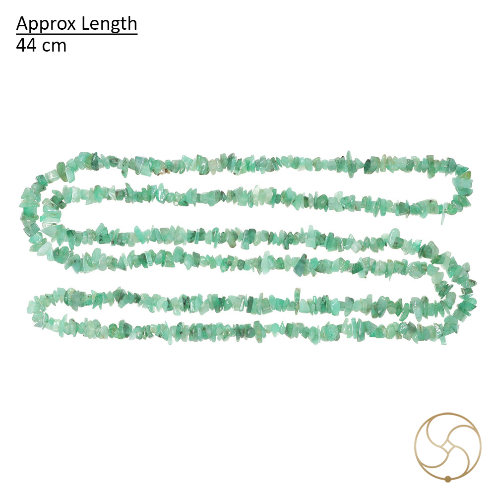 Emerald Chips Wearing Mala -
