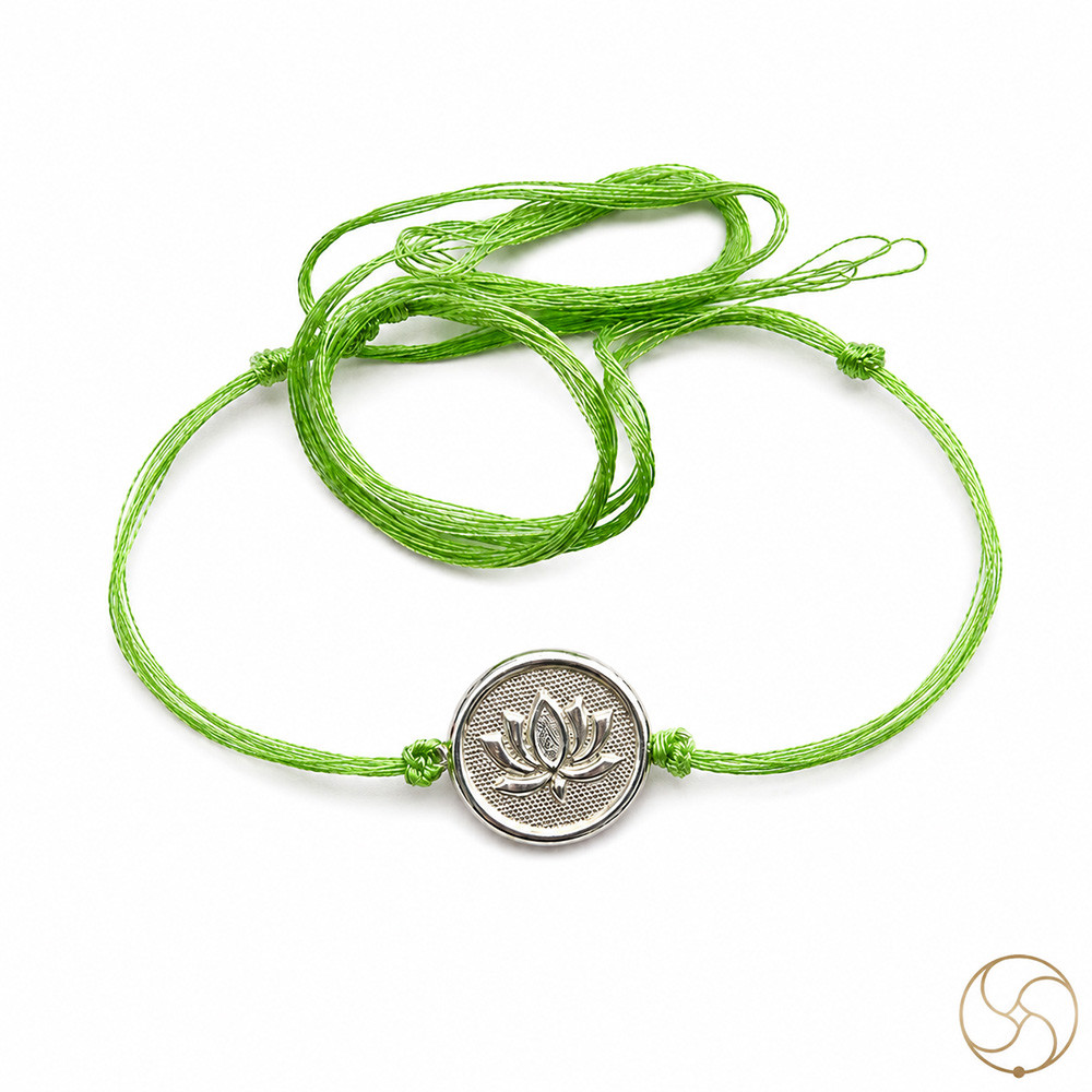 999 Silver Lotus Charm Rakhi