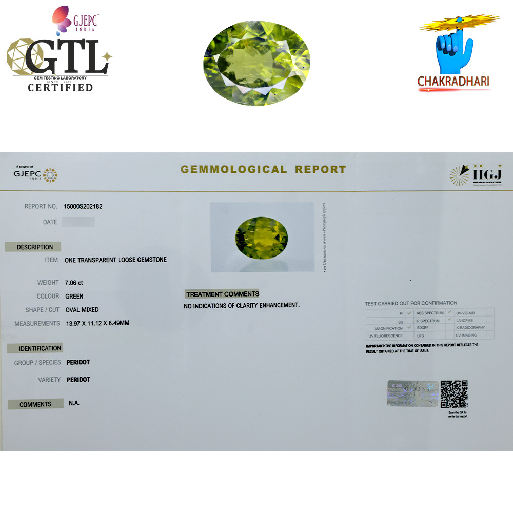 706 Carats Peridot Gemstone With Ring Or Pendant -  