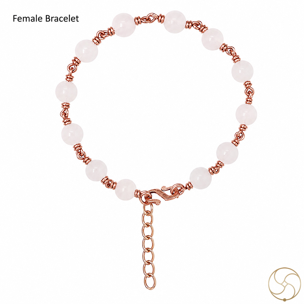 Nepaliya Copper Rose Quartz Round Beads Bracelet