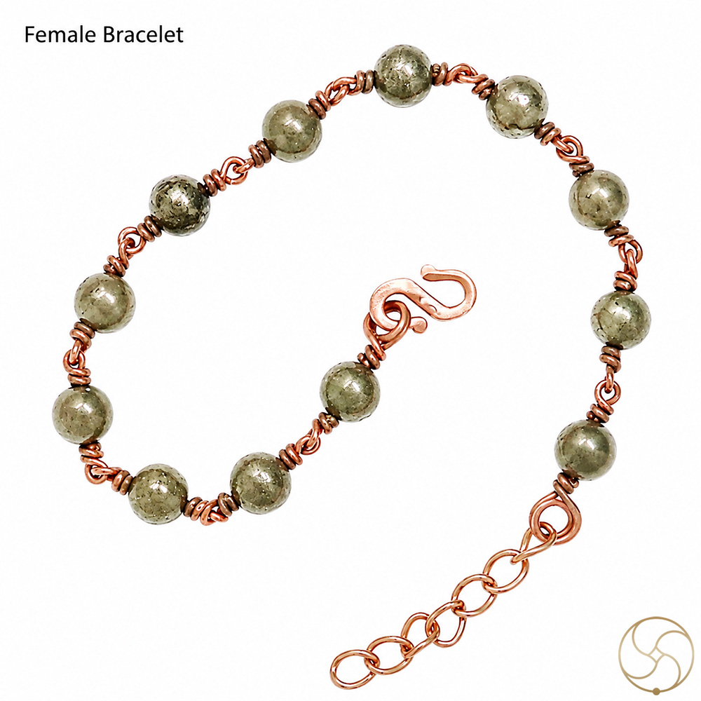 Nepaliya Copper Golden Pyrite Stone Bracelet