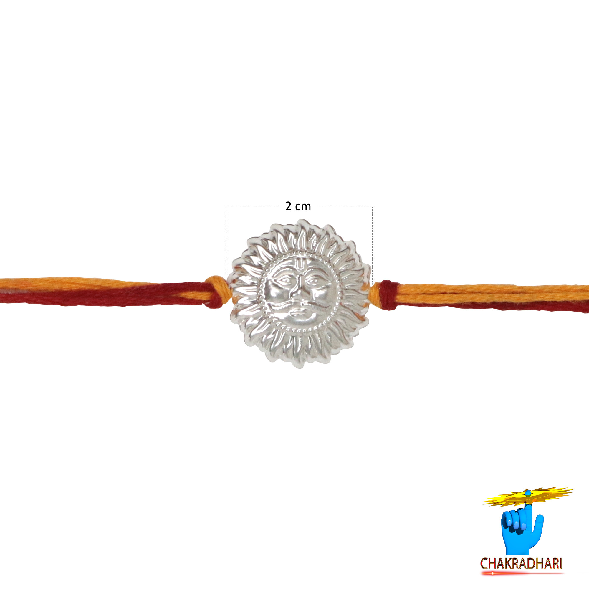 999 Silver Surya Dev Rakhi