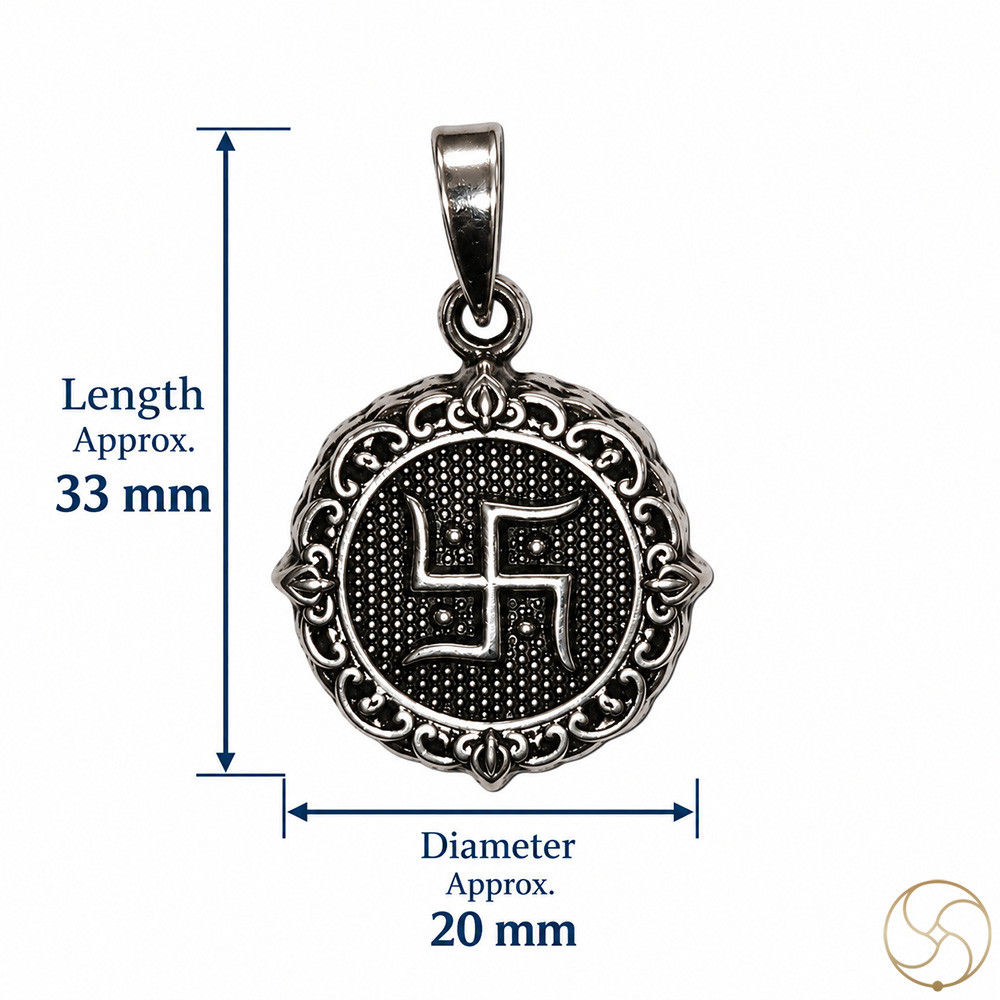 996 Silver Swastik Pendant