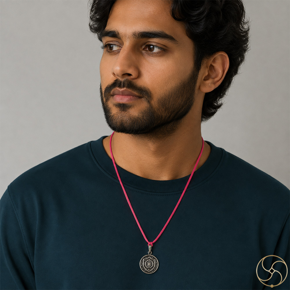 996 Silver Suraksha Kavach Pendant