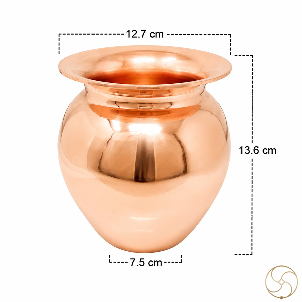999 Nepaliya Copper Kalash Lota - 1300ml