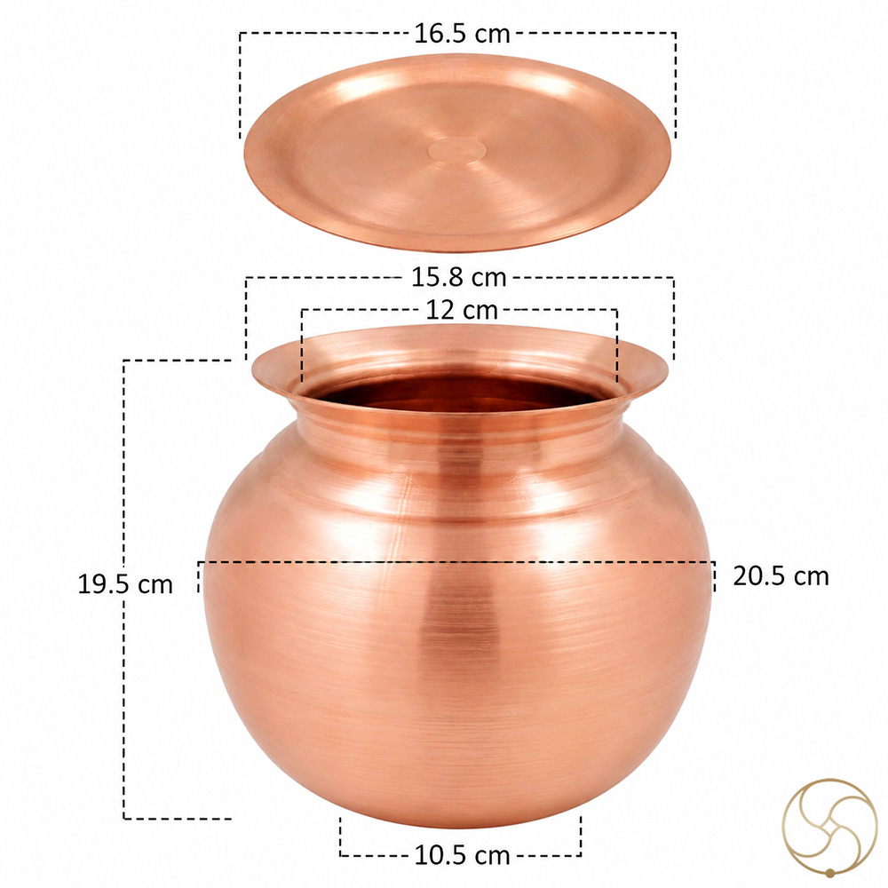 3000ml or 4100ml 999 Pure Nepaliya Copper Matki