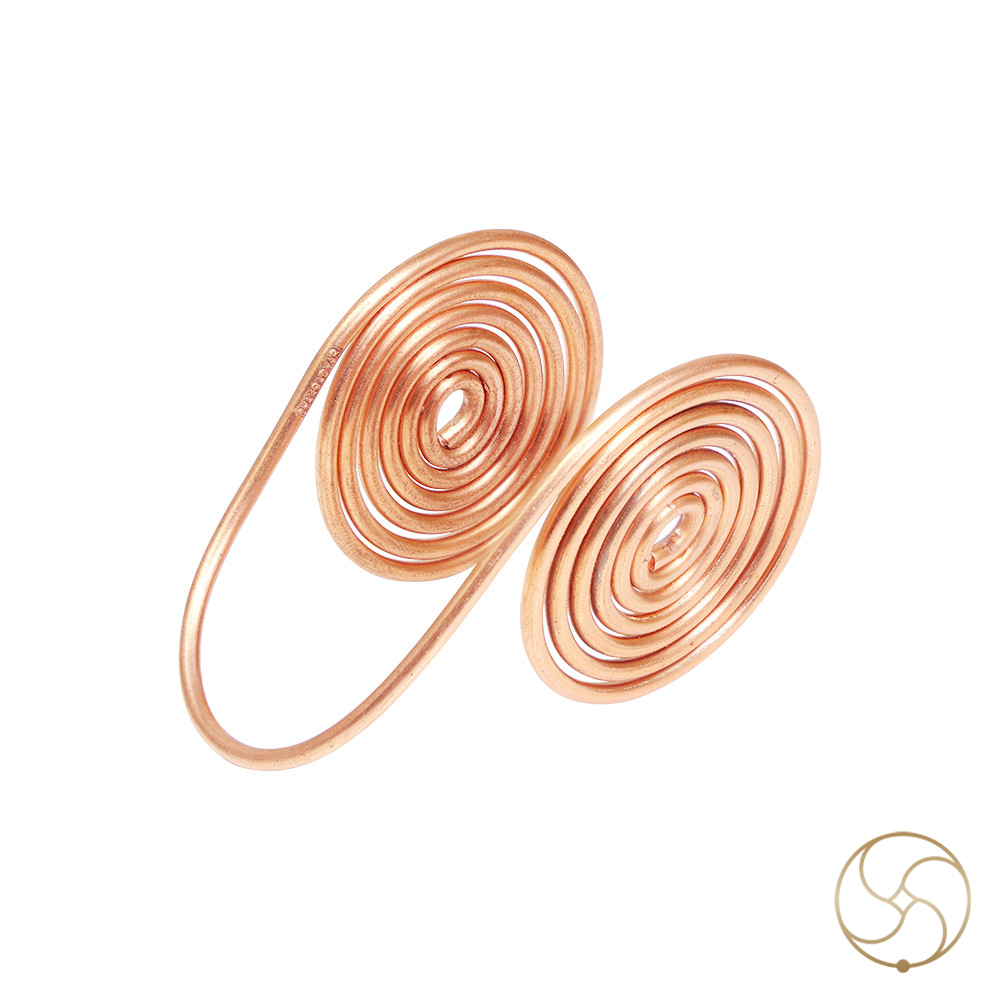 999 Nepaliya Copper Palm Ring Pair  for Men and Women 2 Piece Set -       80gm