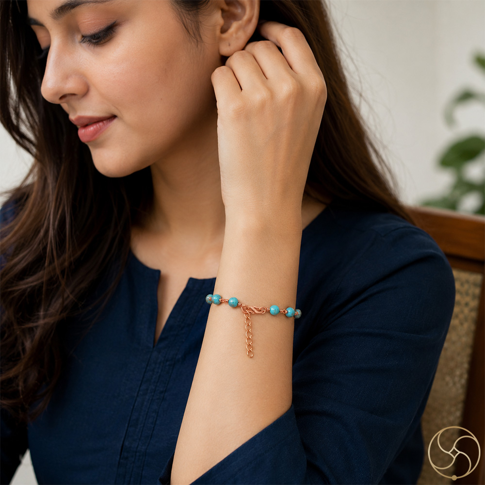 Nepaliya Copper Turquoise Bracelet