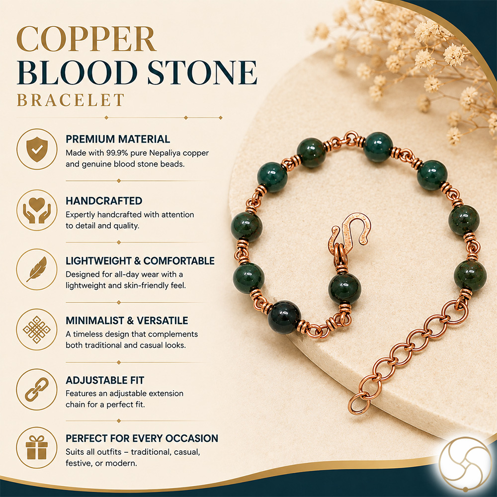 Nepaliya Copper Blood Stone Bracelet