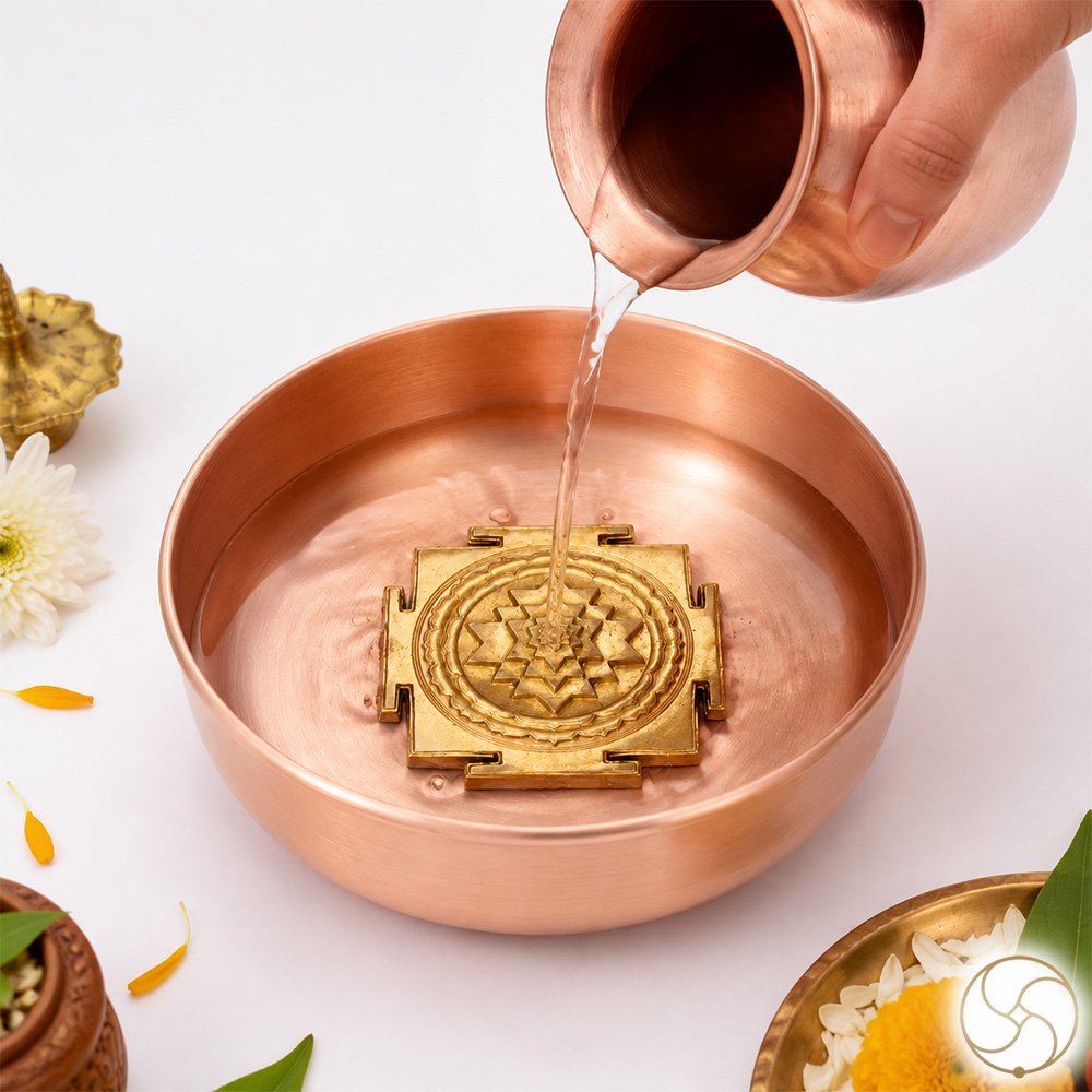 999 Nepaliya Copper Shri Yantra AbhishekBowl - 500ml