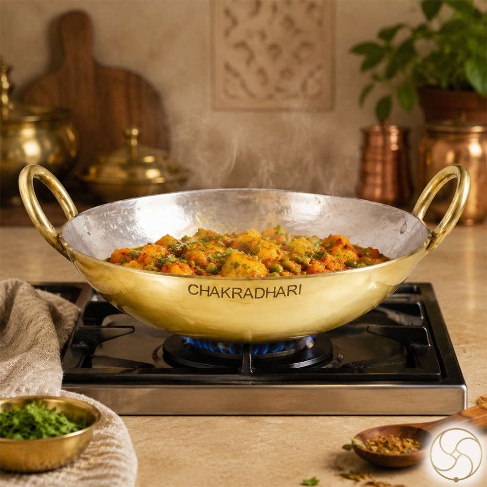 1Lt to 5Lt Ritika Brass Ayurvedic Kadahi and Cooking Vessel