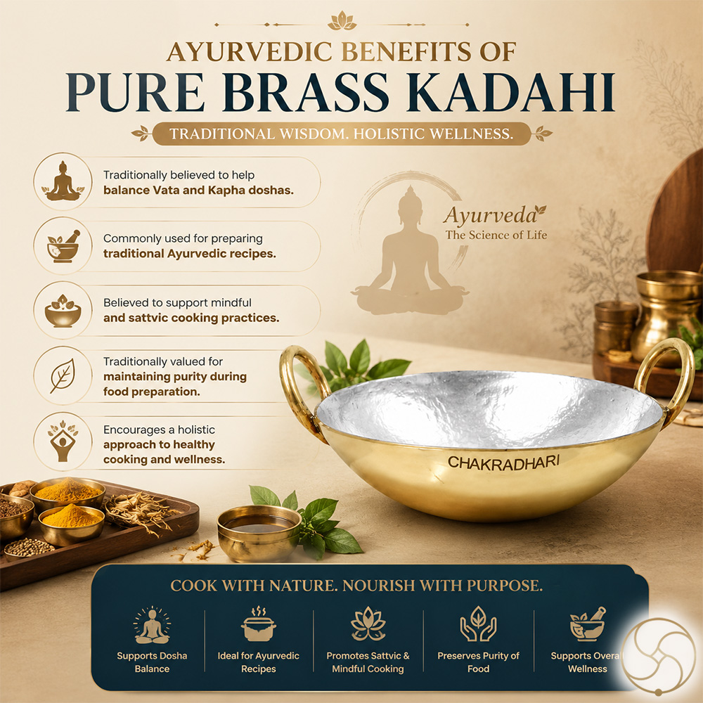 6 LT to 17 LT Ritika Brass Ayurvedic Kadahi or Cooking Vessel