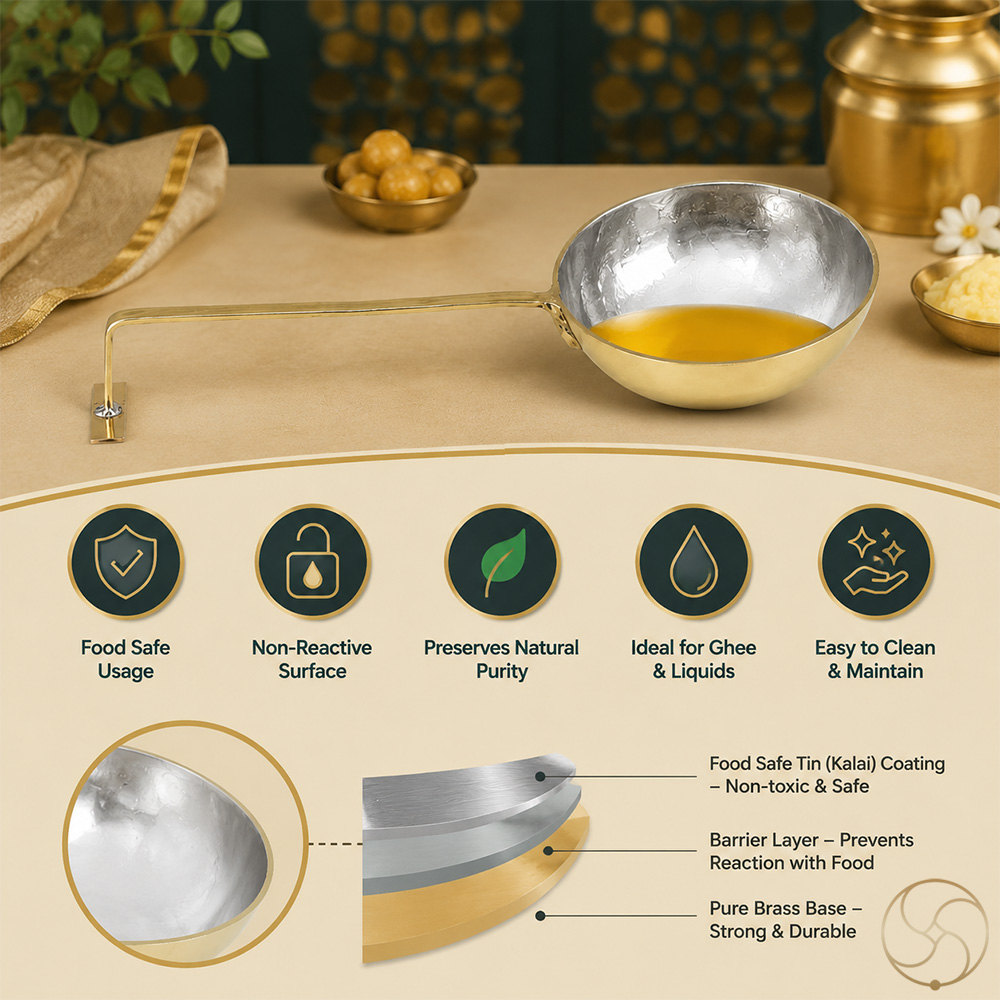 Ritika Brass Hawan Ghee Patra