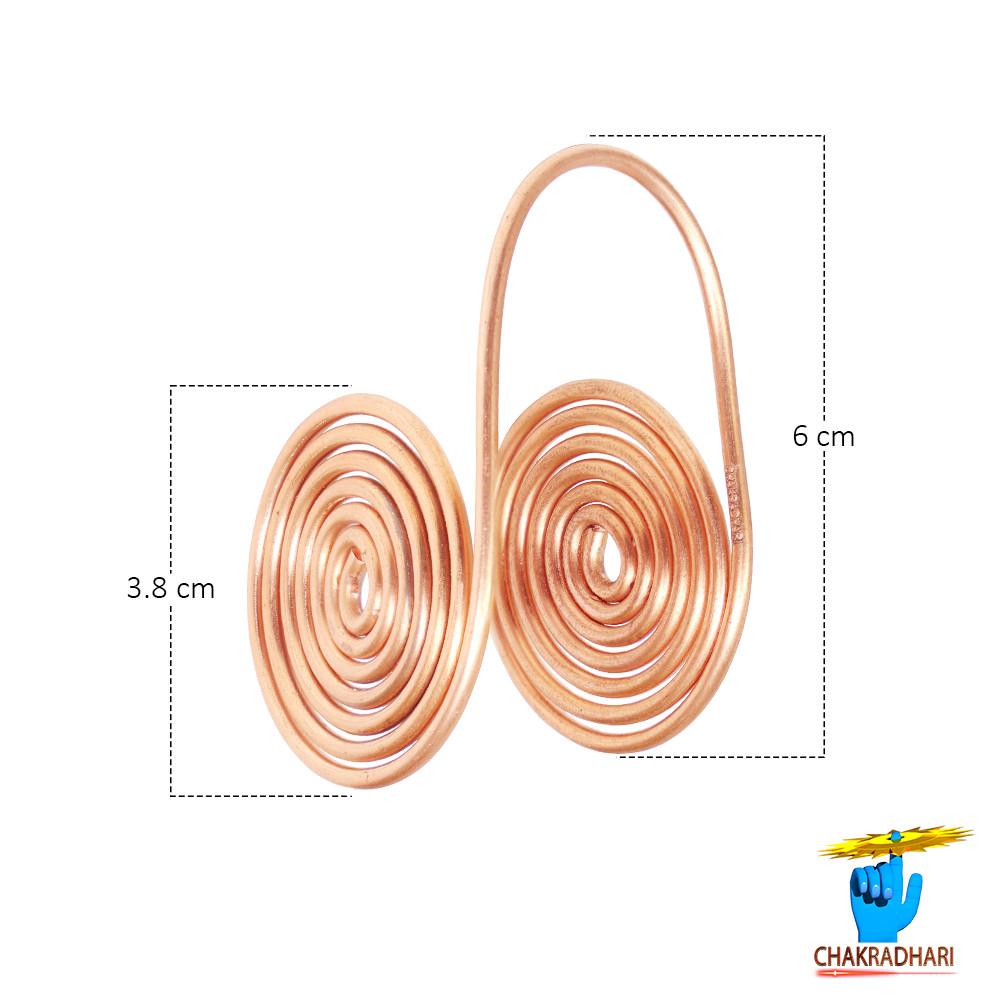 999 Nepaliya Copper Palm Pair Ring for Men and Women 2 Piece Set - 80gm