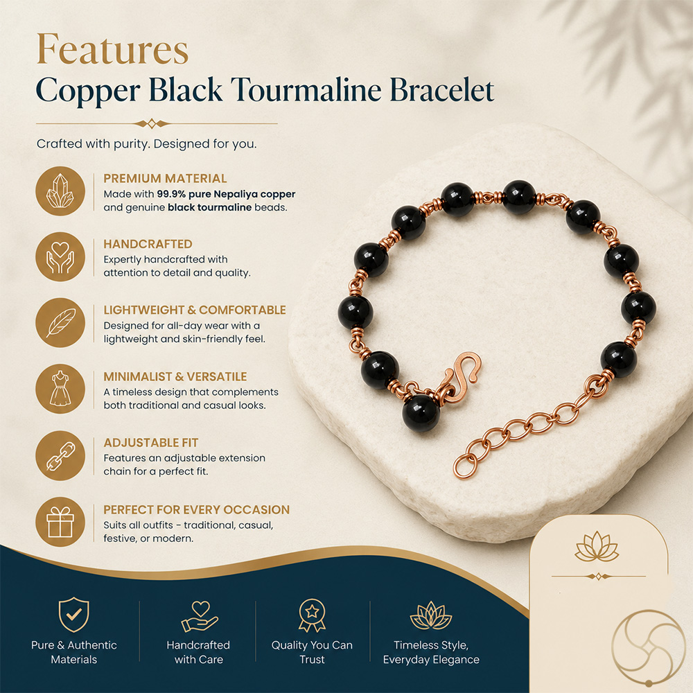 Nepaliya Copper Black Tourmaline Bracelet