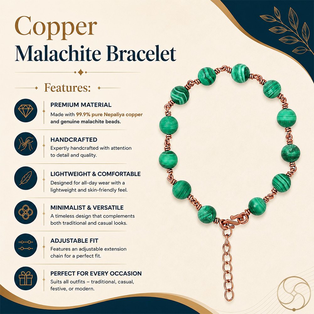 Nepaliya Copper Malachite Bracelet