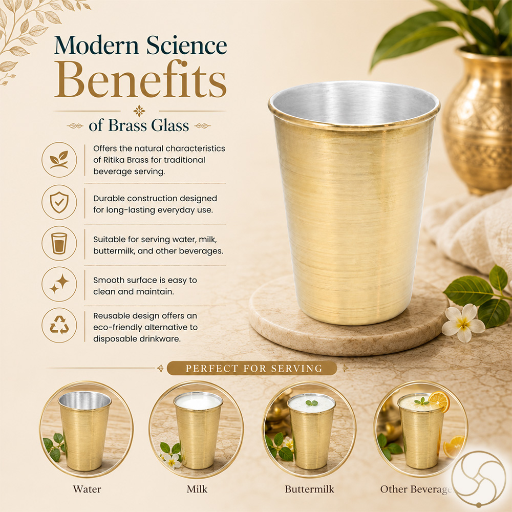 Ritika Brass Glass - 300ml