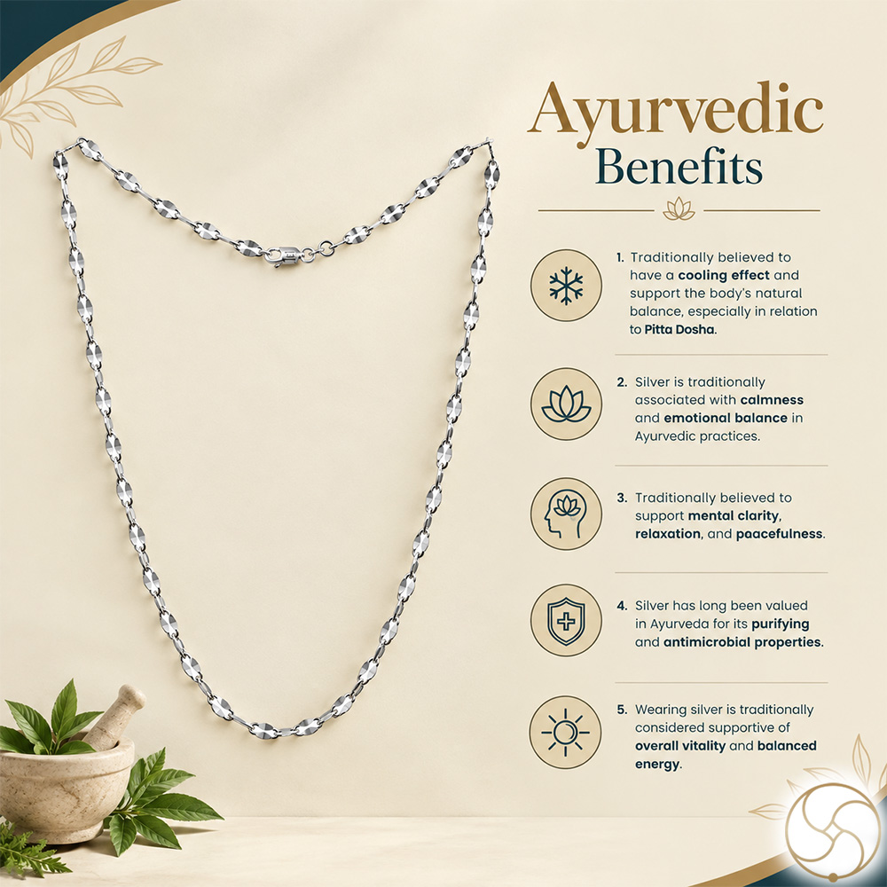 925  Silver Bud Design Chain