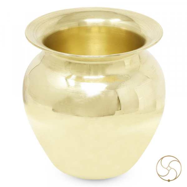Image of 1280ml Ritika Brass Kalash Lota (640gm)- रितिका पीतल कलश लोटा