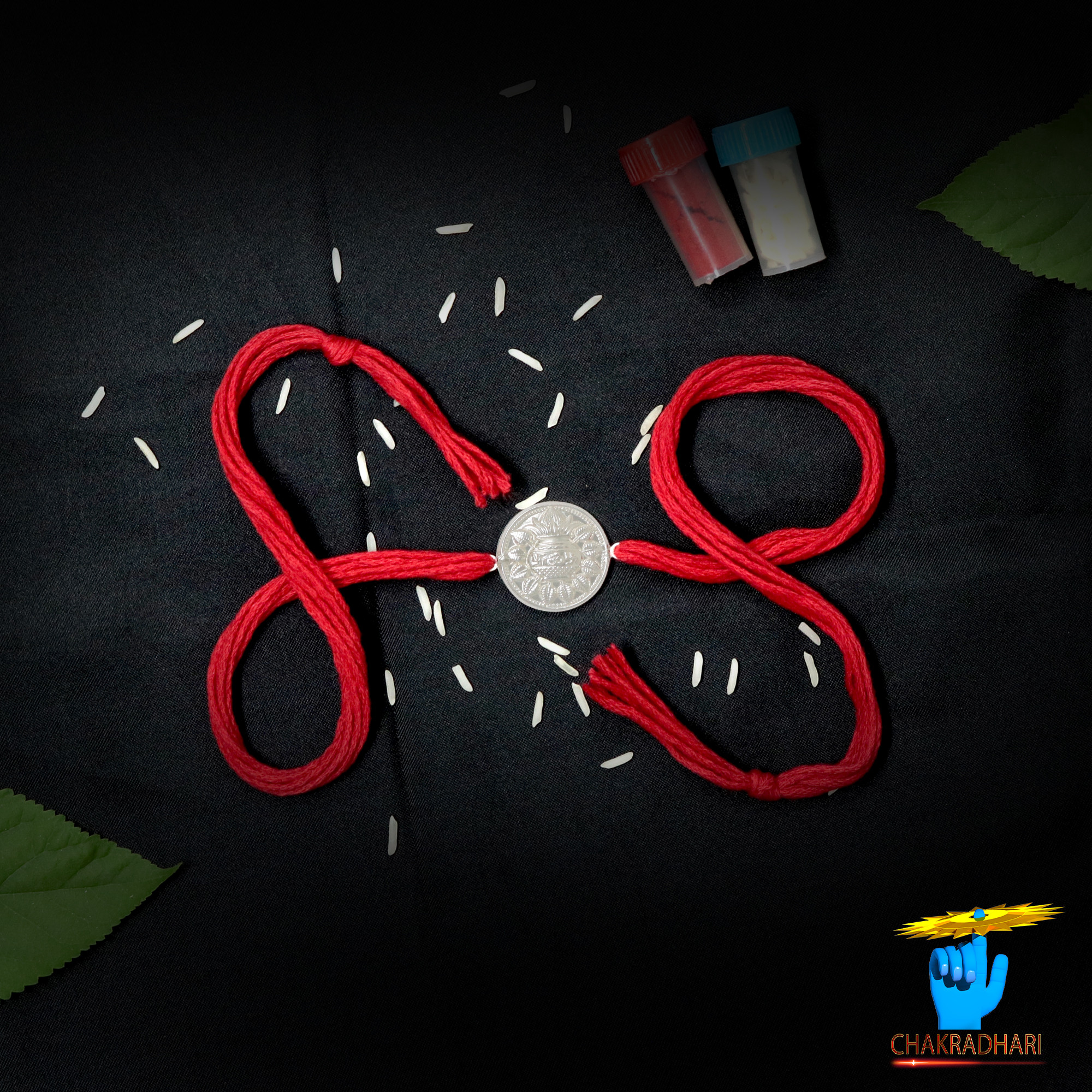 999 Silver Kalash Rakhi -   