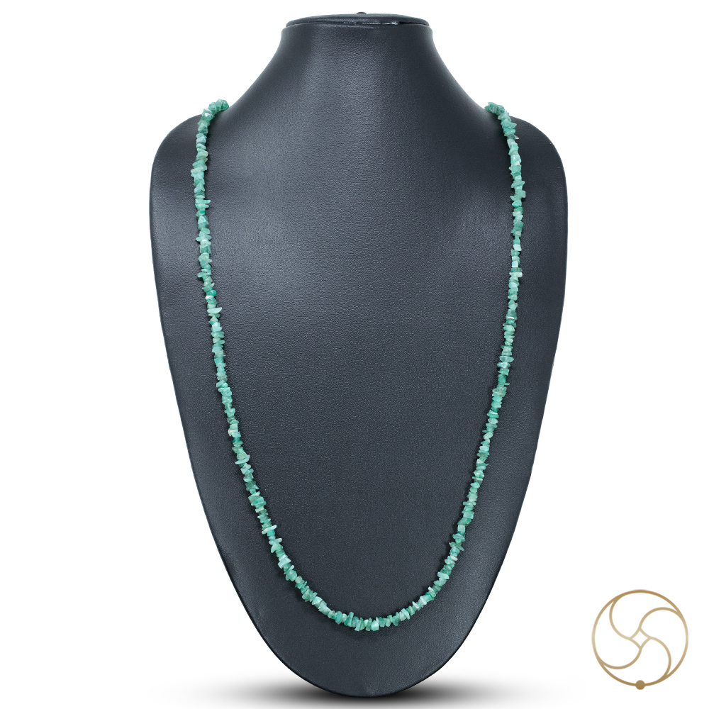 Emerald Chips Wearing Mala -