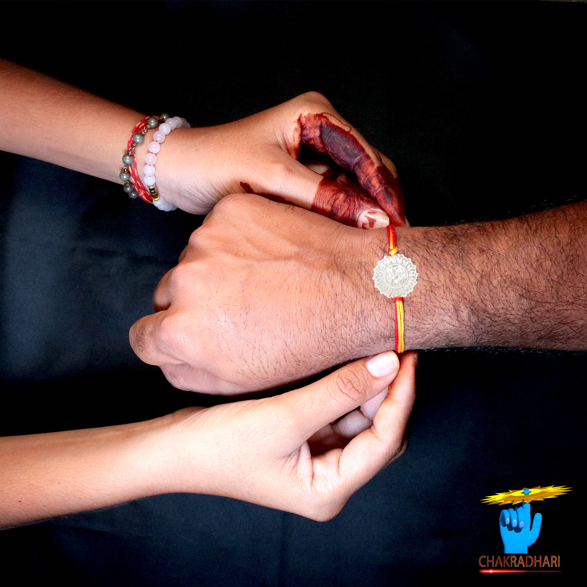 999 Silver Surya Dev Rakhi