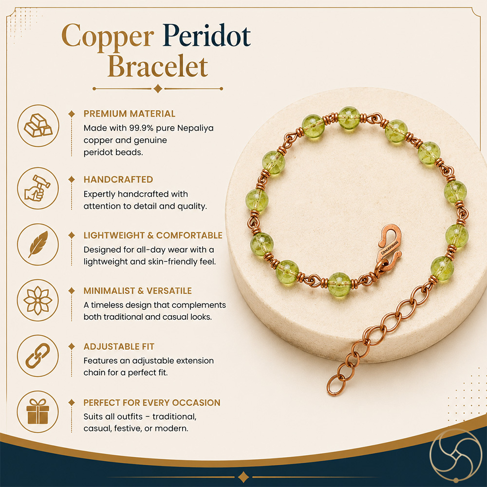 Nepaliya Copper Peridot Bracelet