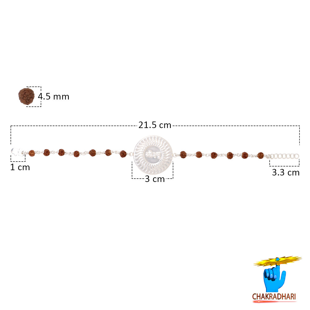 Silver Vedic Aum Rakhi -