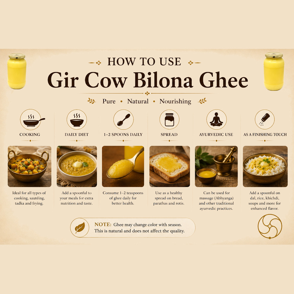 250ml to 5 ltr Desi Gir Cow Bilona Ghee Tradition Meets Purity -