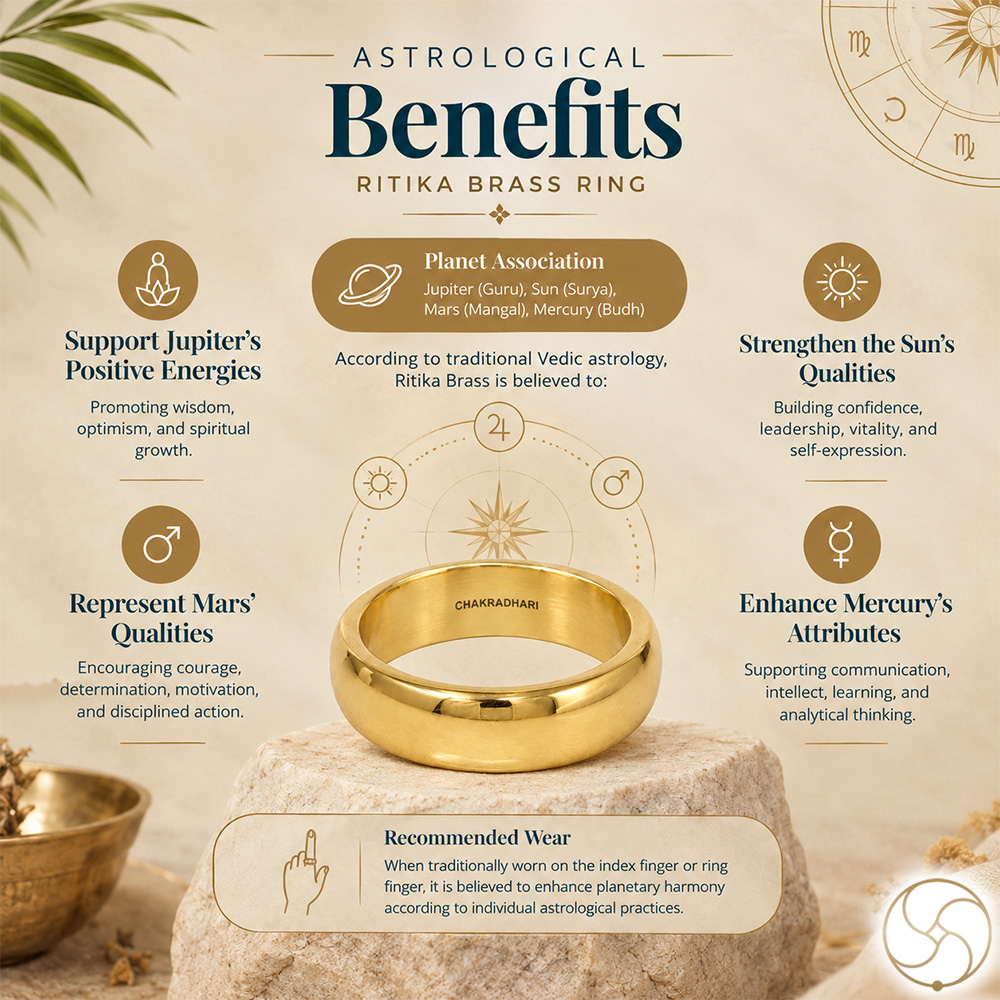 Ritika Brass Jointed Ring as per Ayurveda