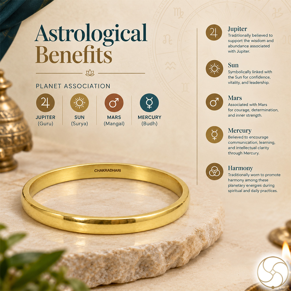 Ritika Brass Chandrasundri Bangle for Men and Women