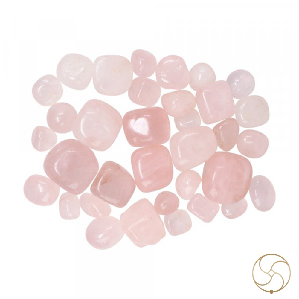 Rose Quartz Sphatik Mix Tumble 100 gm -     100 