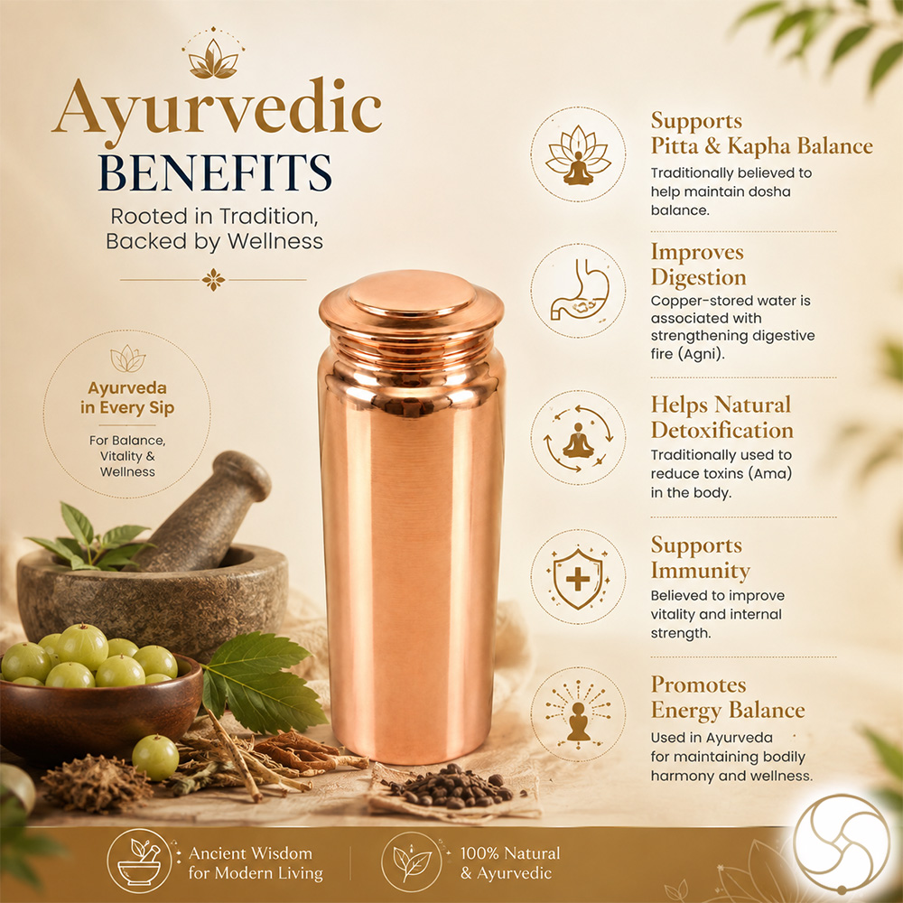 999 Nepaliya Copper Water Bottle -1300ml