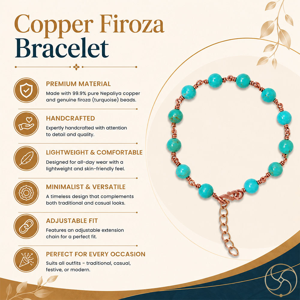 Nepaliya Copper Turquoise Bracelet