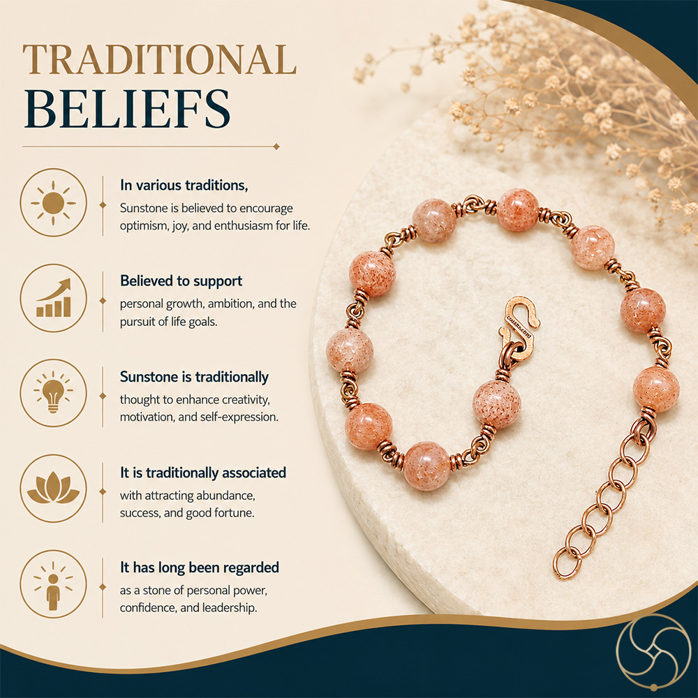 Nepaliya Copper Sun Stone Bracelet