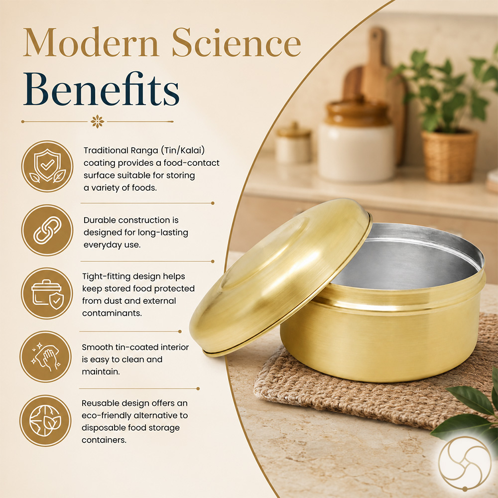 Pure Ritika Brass Food Container