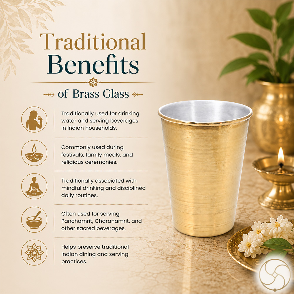 Ritika Brass Glass - 300ml