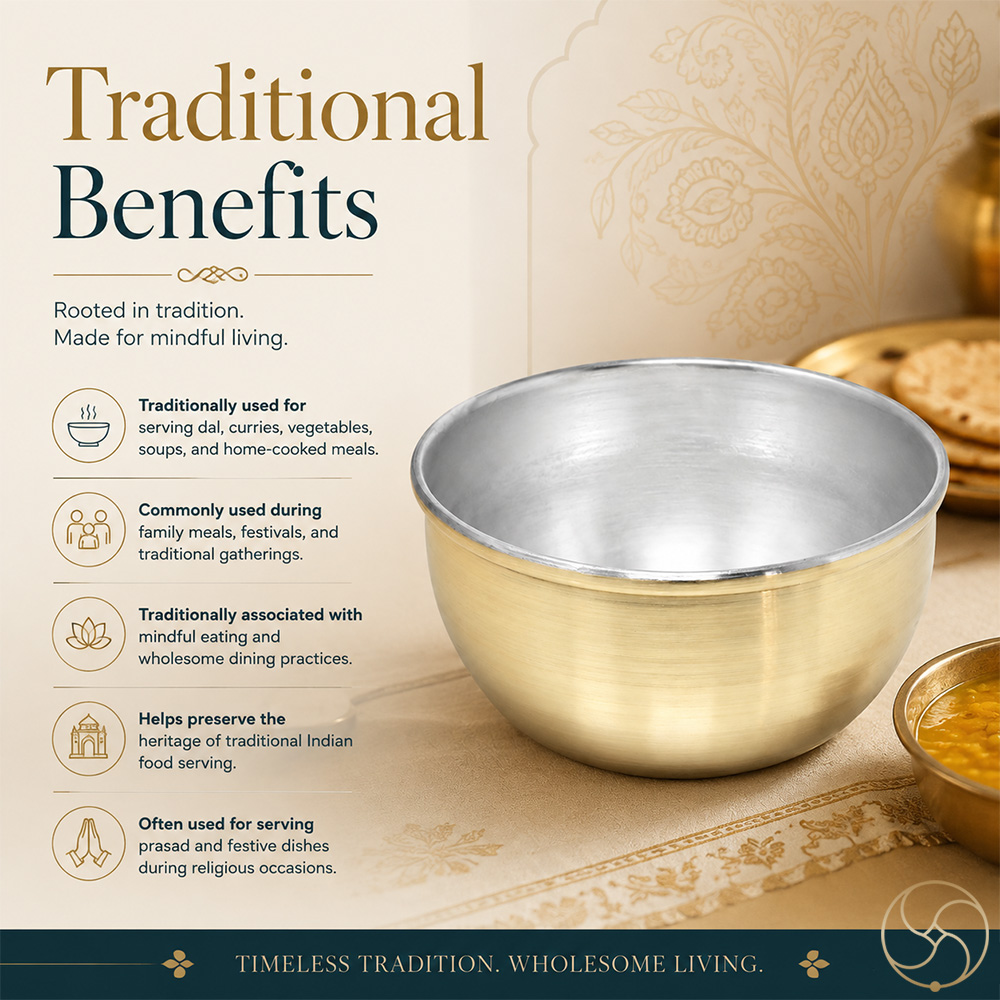 Ritika Brass Mithai Bowl - 200ml