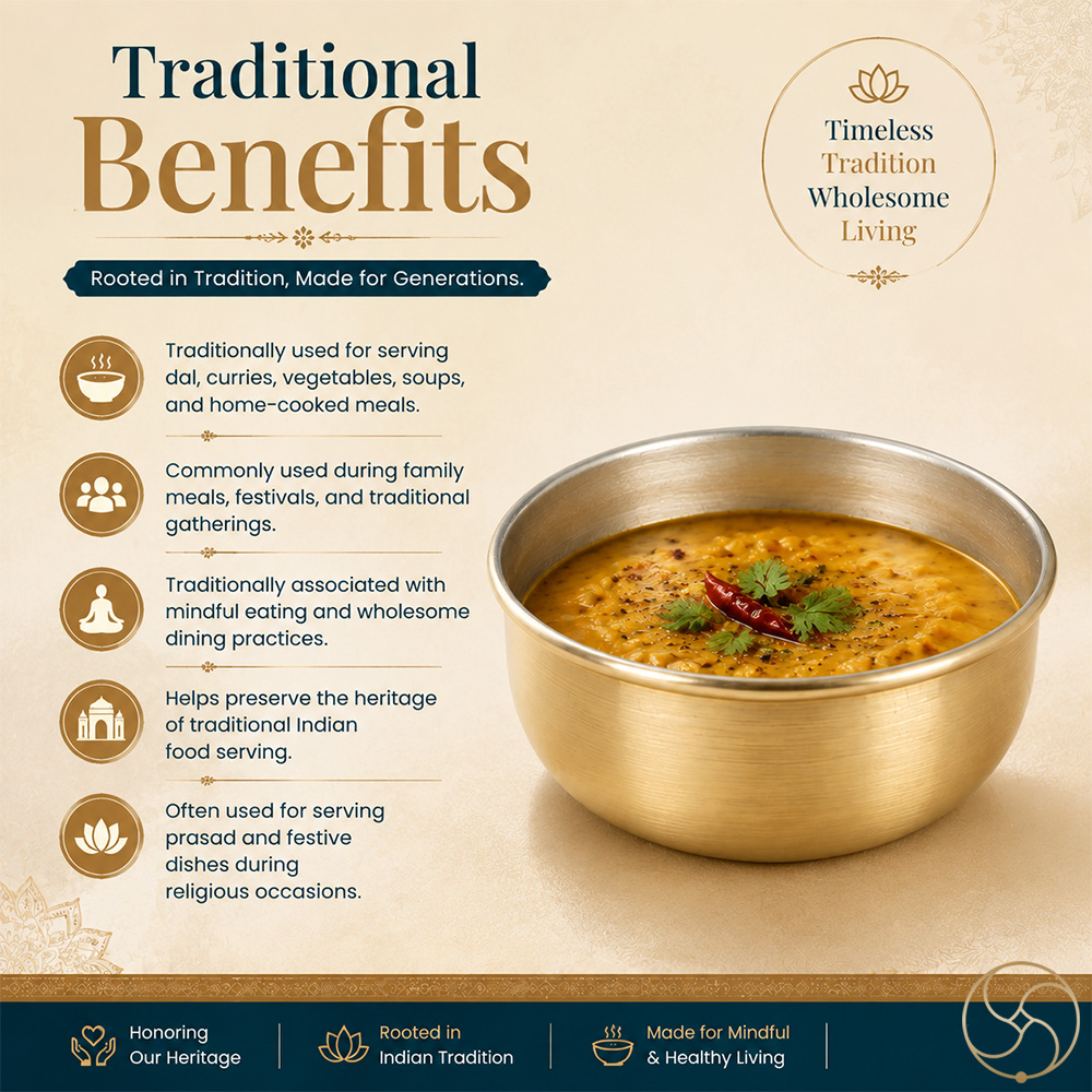 Ritika Brass Saag Bowl - 290ml