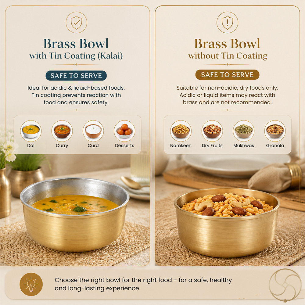 Ritika Brass Daal Bowl - 300ml