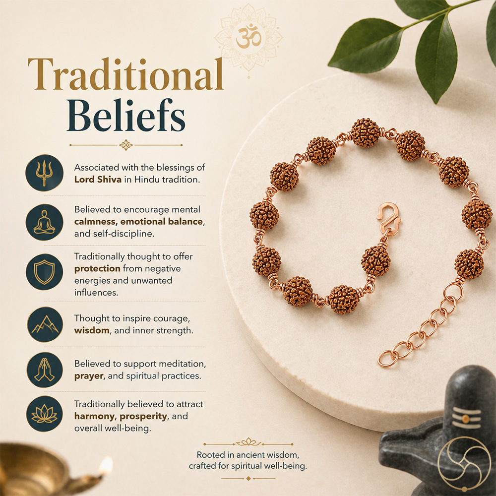 Nepaliya Copper Rudraksha Bracelet