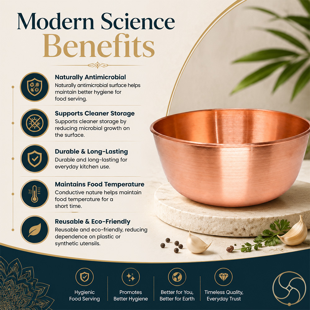 999 Nepaliya Copper Sthir Bowl - 850ml