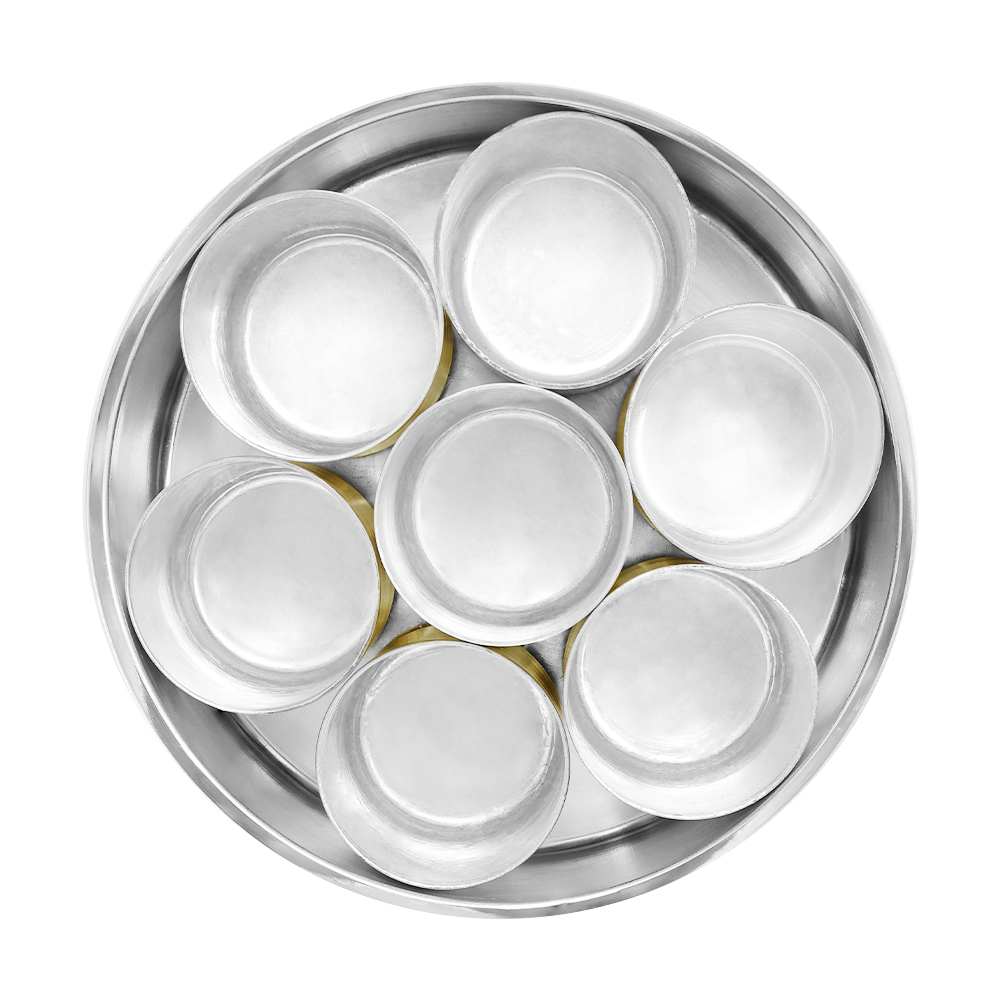 Pure Ritika Brass Spice Storage Box -     