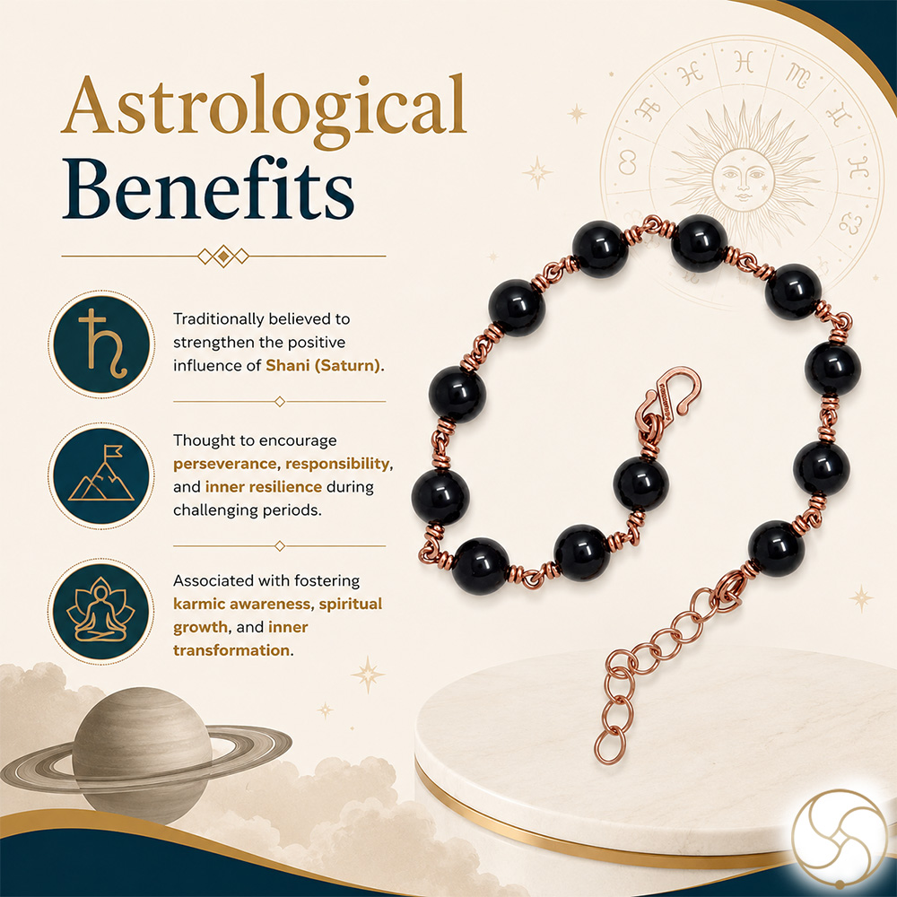 Nepaliya Copper Black Obsidian Bracelet